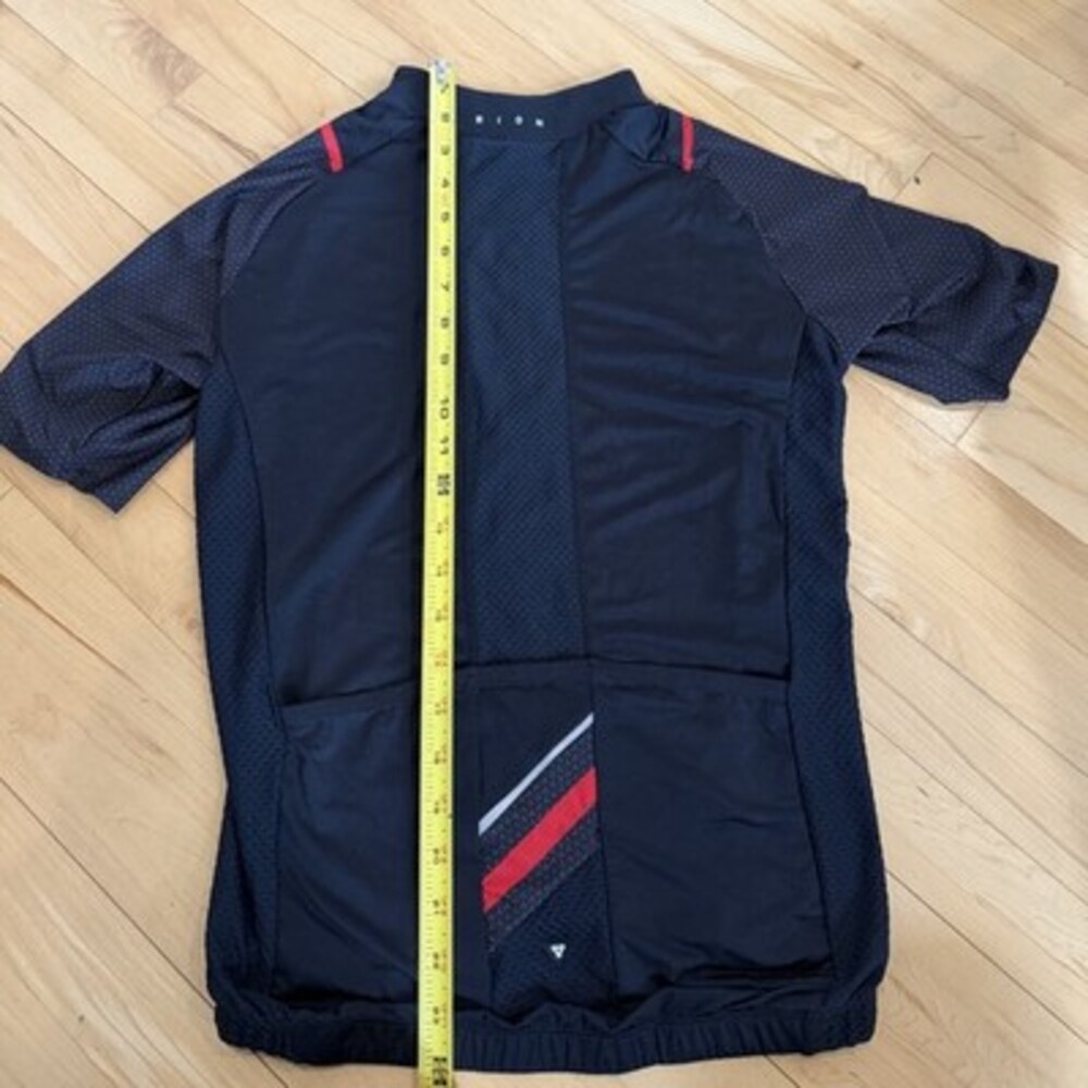 Rion Men's Cycling Jersey Size S/M Short Sleeve Full Zip with Back Pockets - Picture 5 of 7